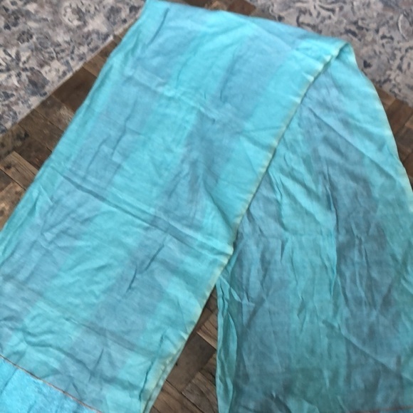 Aqua Silk Scarf - Picture 5 of 7